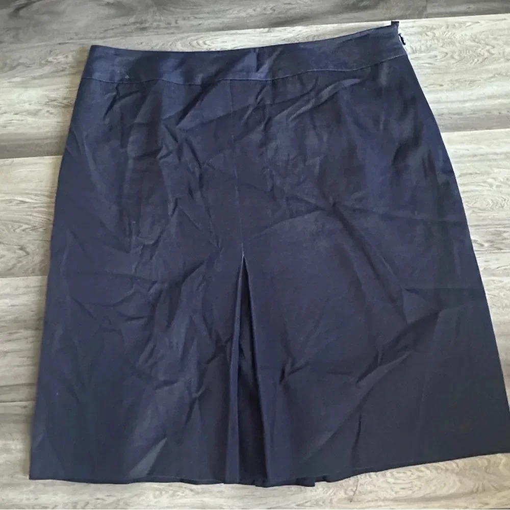 Brooks Brothers Chino Pencil Skirt Blue Size 8 Cotton Stretch Classic Preppy